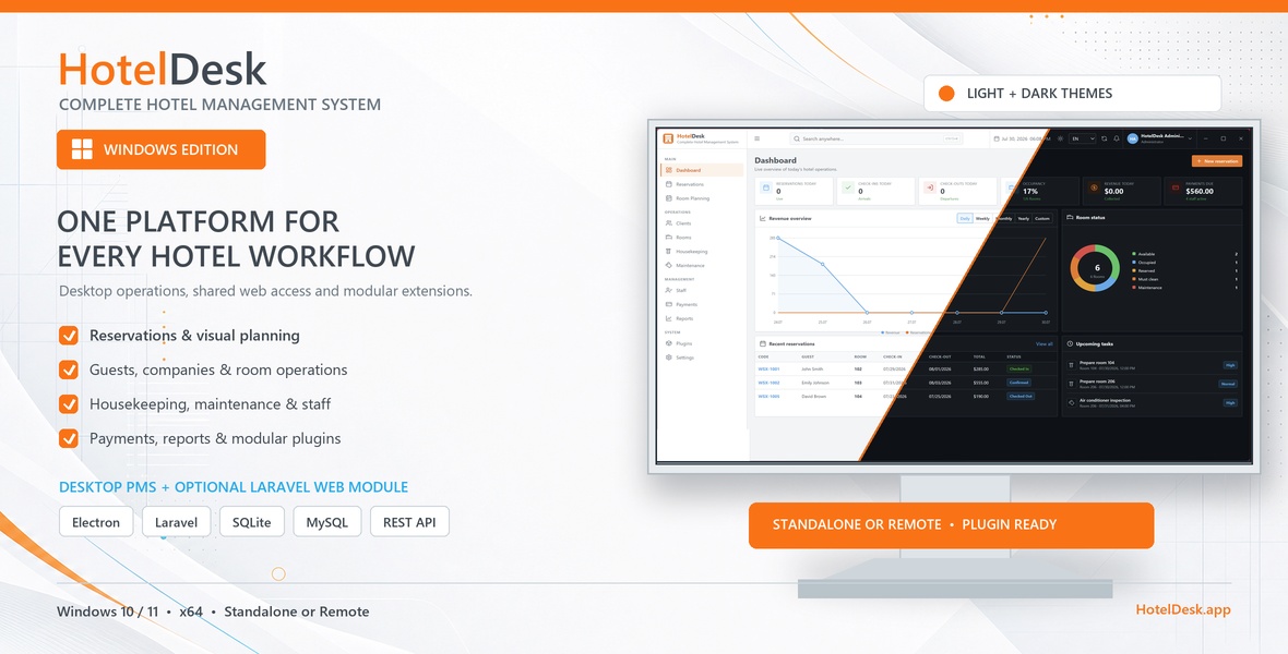 HotelDesk Complete Hotel Management System for Windows